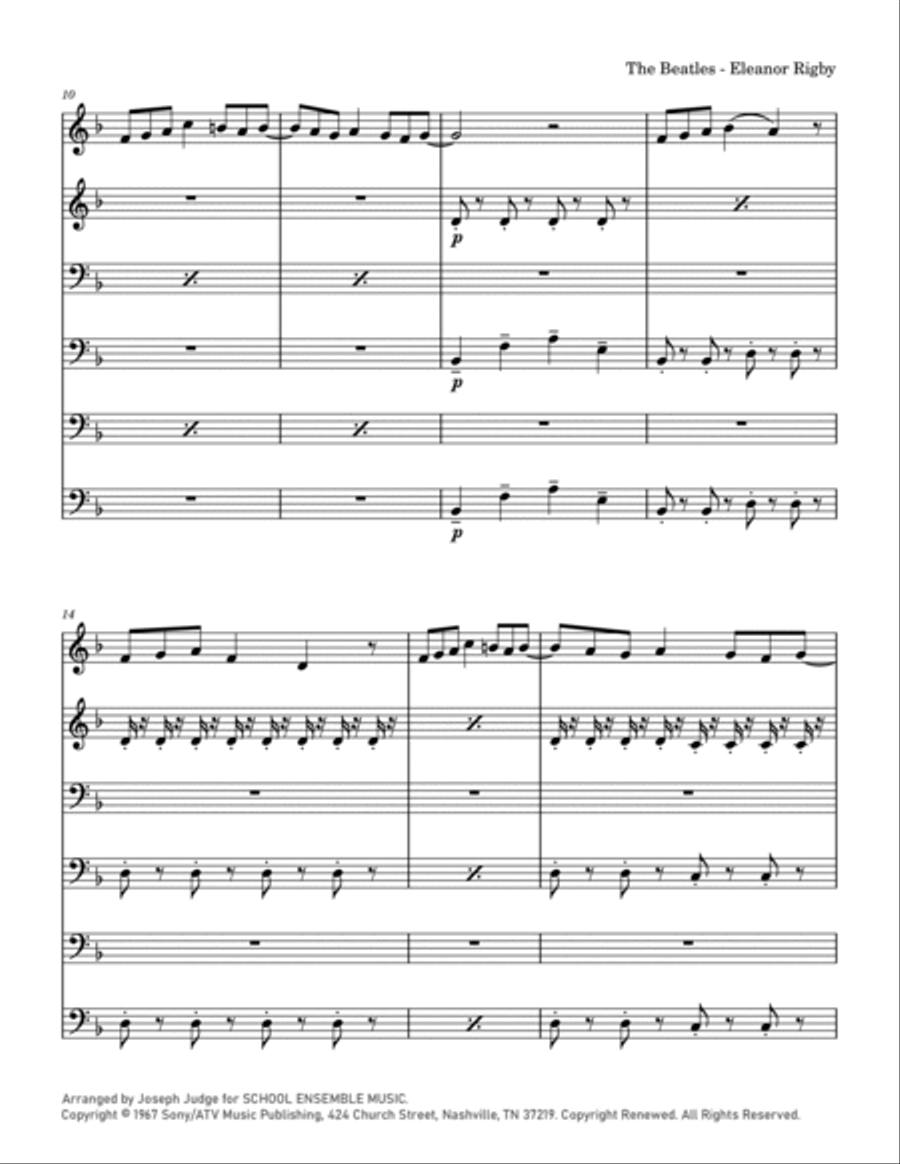 Eleanor Rigby Chamber Music scores gallery preview page 2