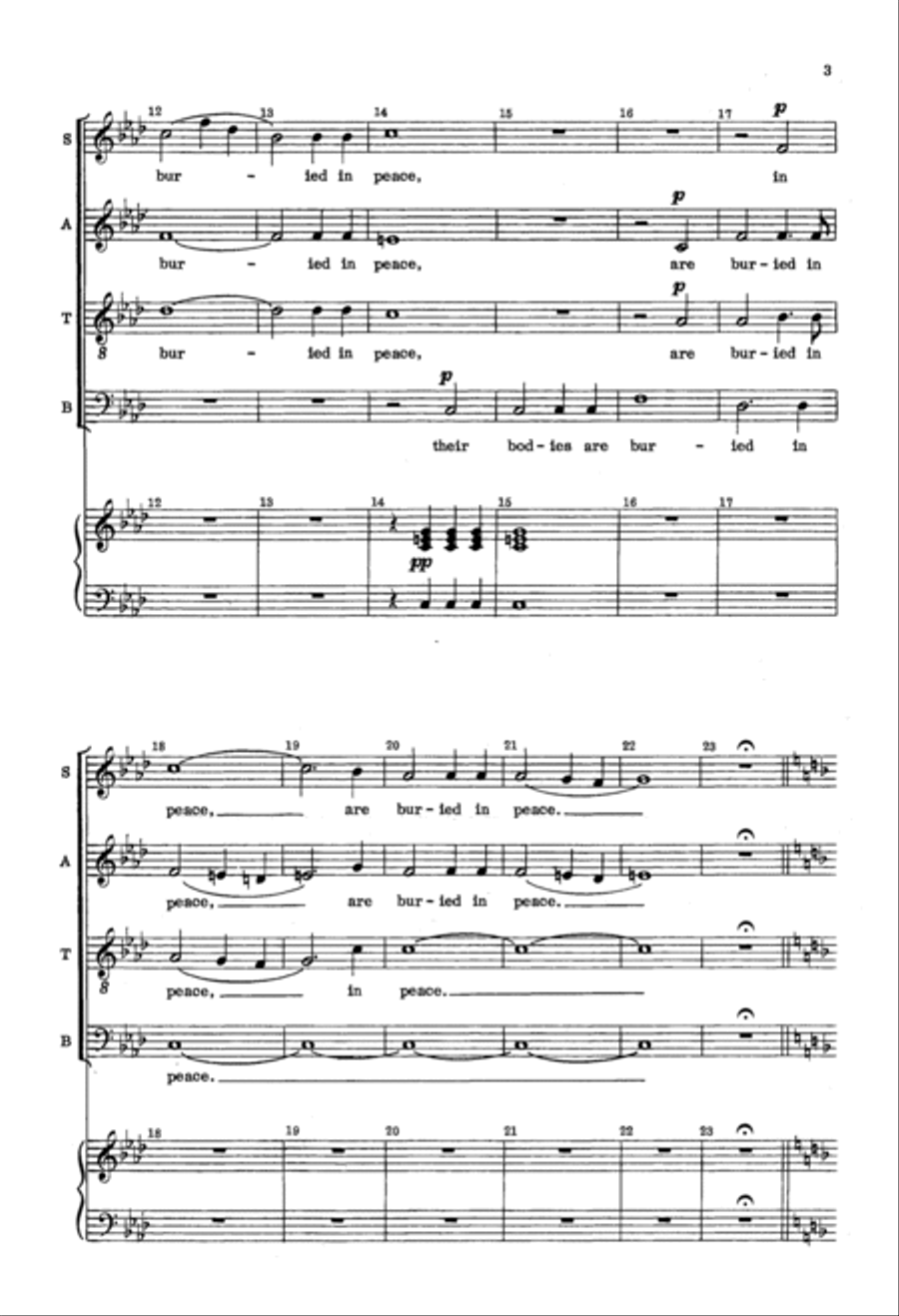 Their Bodies Are Buried In Peace 4-Part scores gallery preview page 2