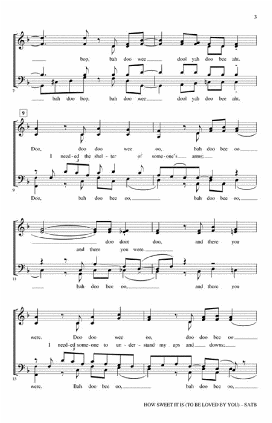 How Sweet It Is (To Be Loved by You) 4-Part scores gallery preview page 3
