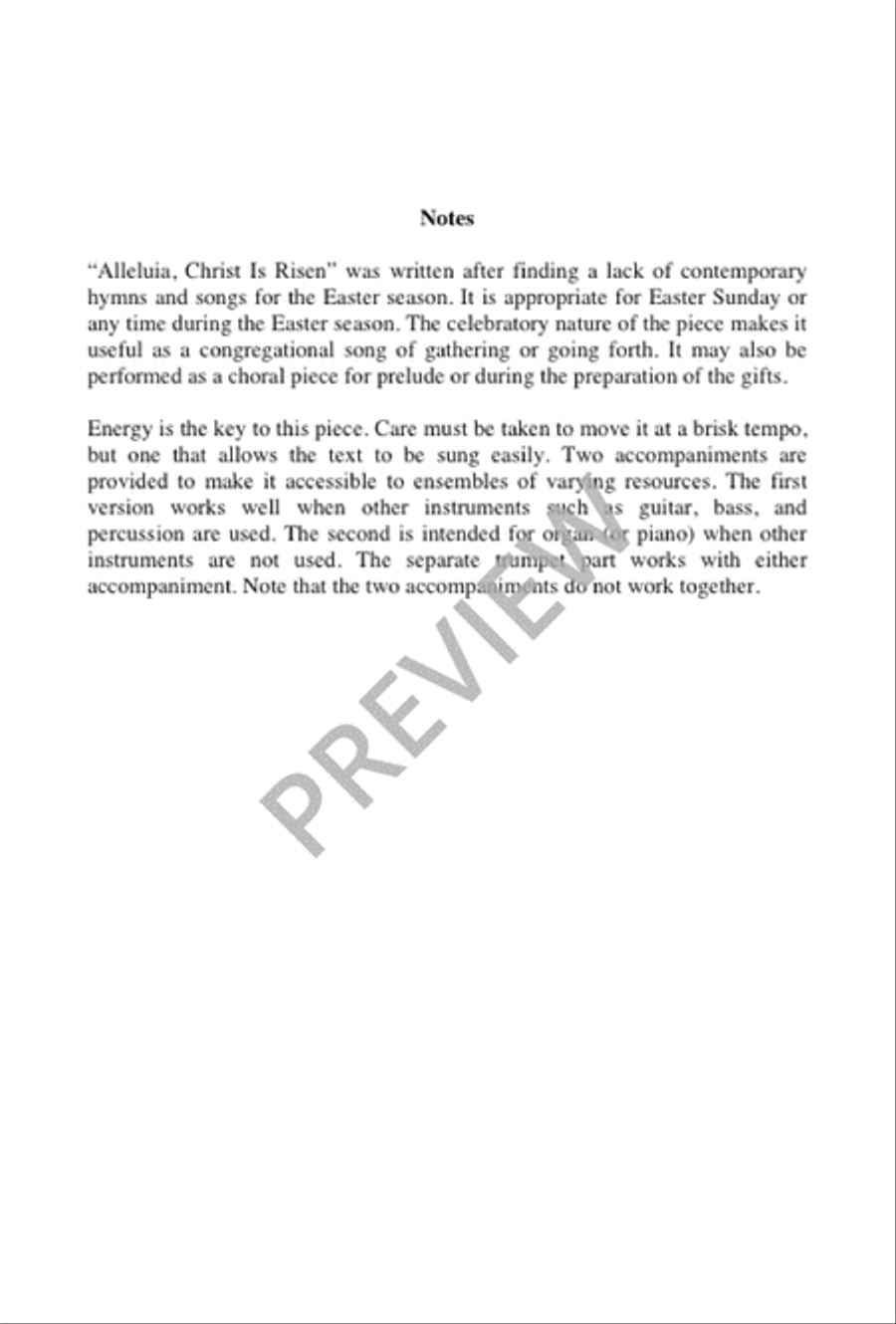 Alleluia, Christ Is Risen 4-Part scores gallery preview page 2