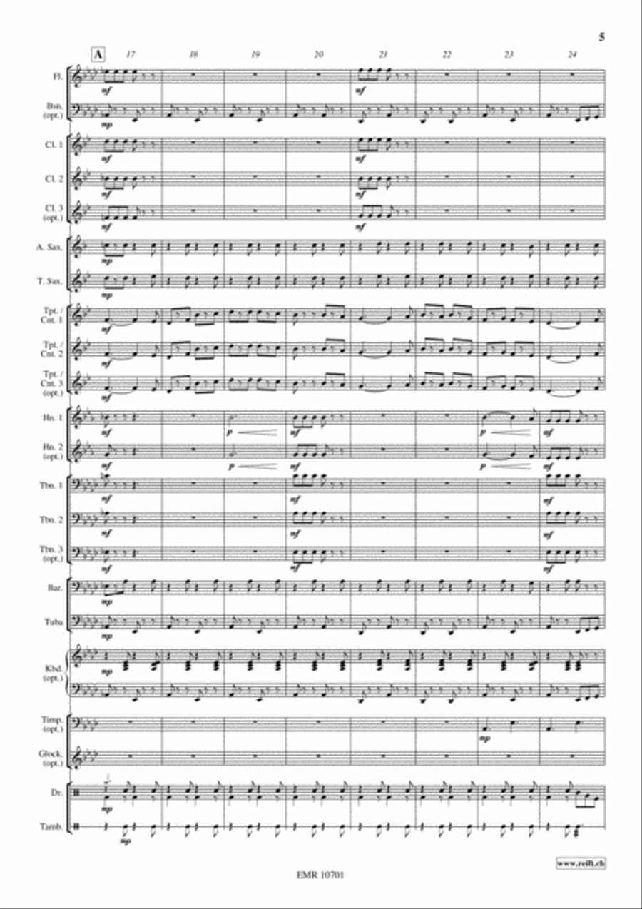 Glory, Glory, Alleluja Glory, Glory, Alleluja Concert Band scores gallery preview page 6