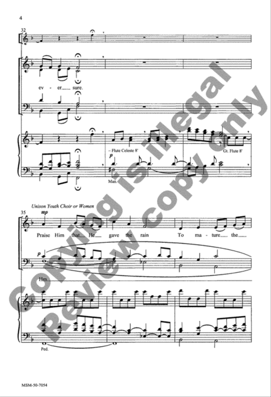 Praise, O Praise Our God and King 4-Part scores gallery preview page 13