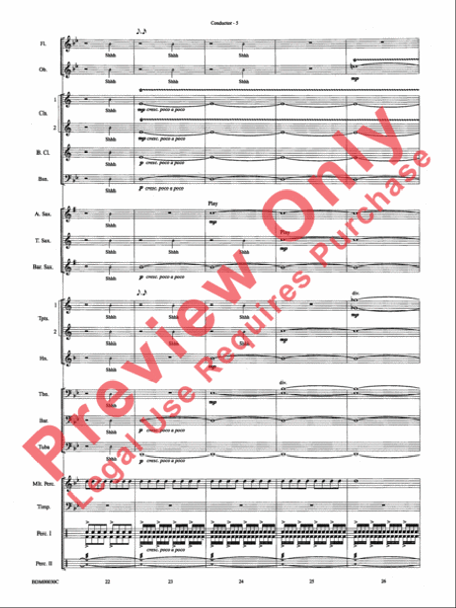 The Great Locomotive Chase Concert Band scores gallery preview page 11