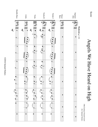 Angels We Have Heard on High - beginning string orchestra and SATB choir