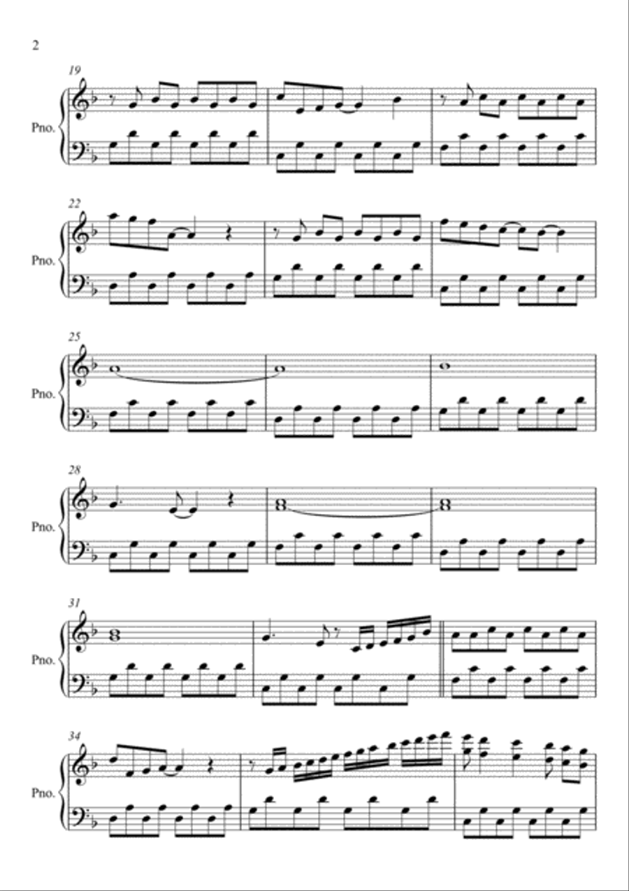 THE FOUR CHORDS Piano Solo scores gallery preview page 2