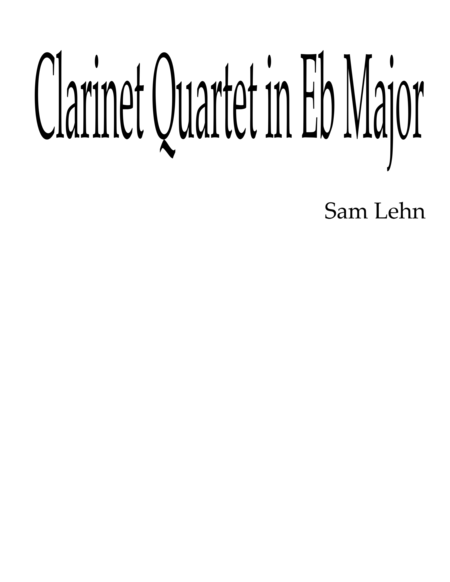 Clarinet Quartet in Eb Major