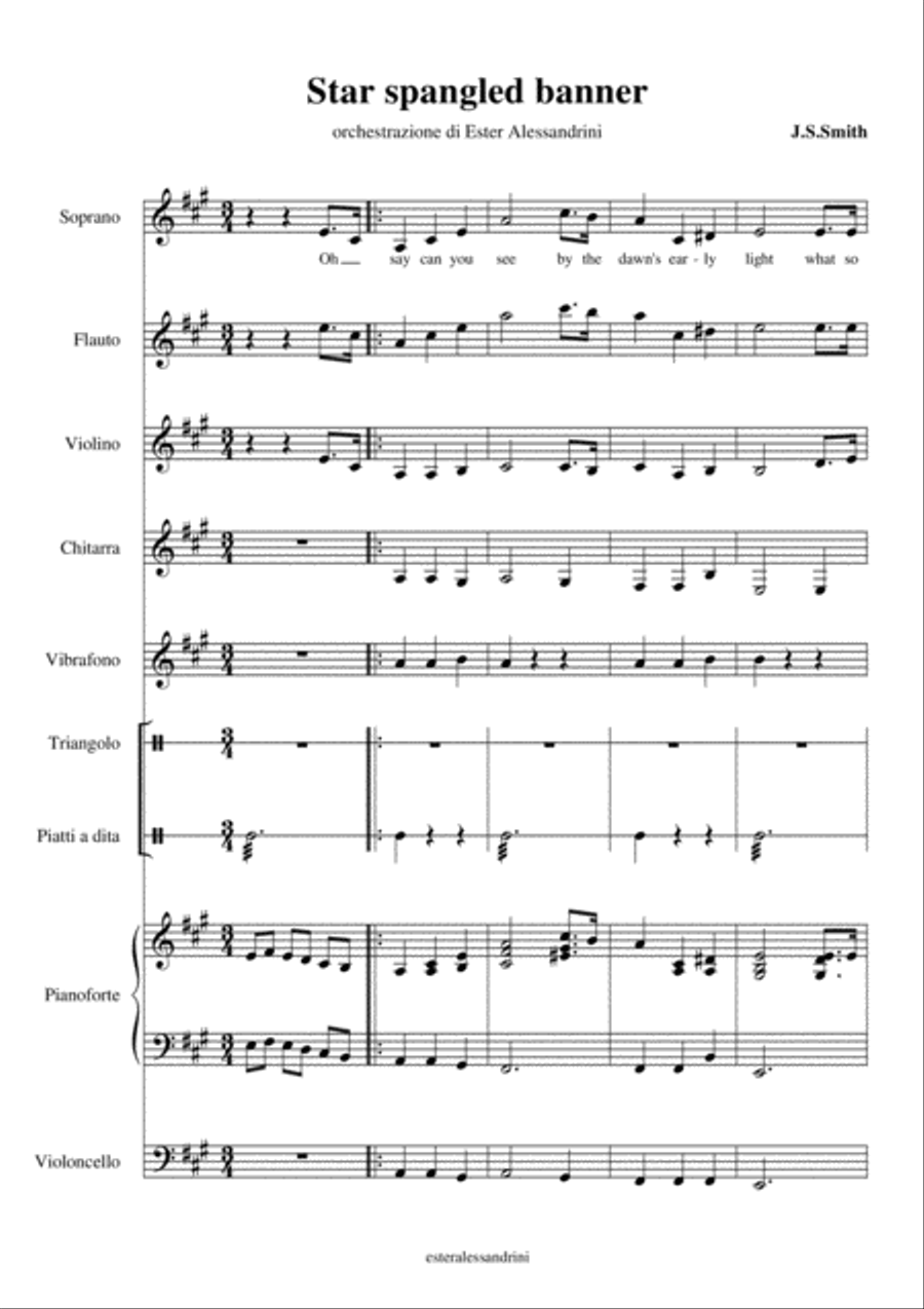 The star spangled banner The star spangled banner Small Ensemble scores gallery preview page 1