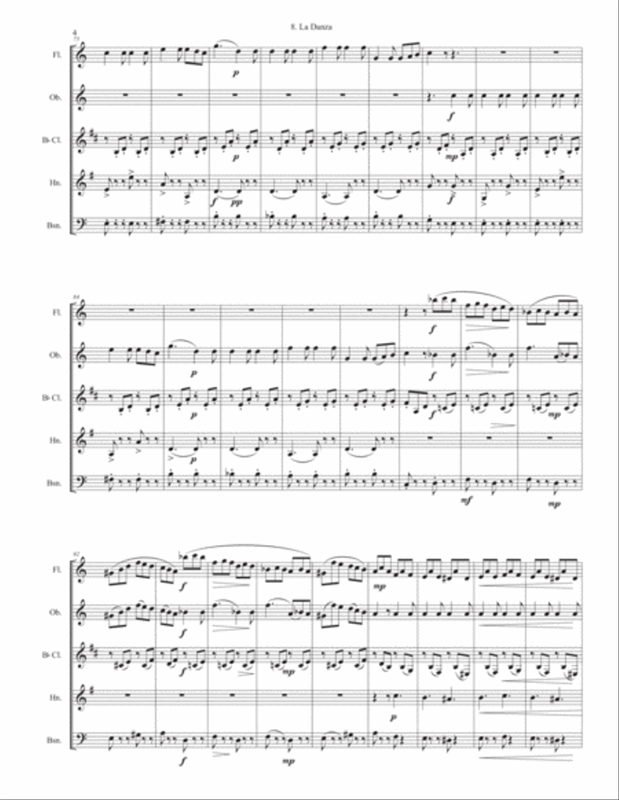 La Danza Woodwind Quintet scores gallery preview page 4