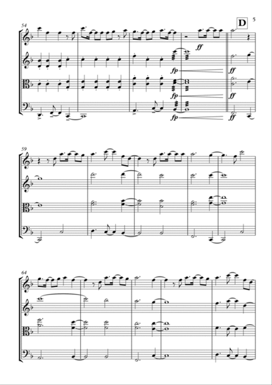 Came Here For Love String Quartet scores gallery preview page 6