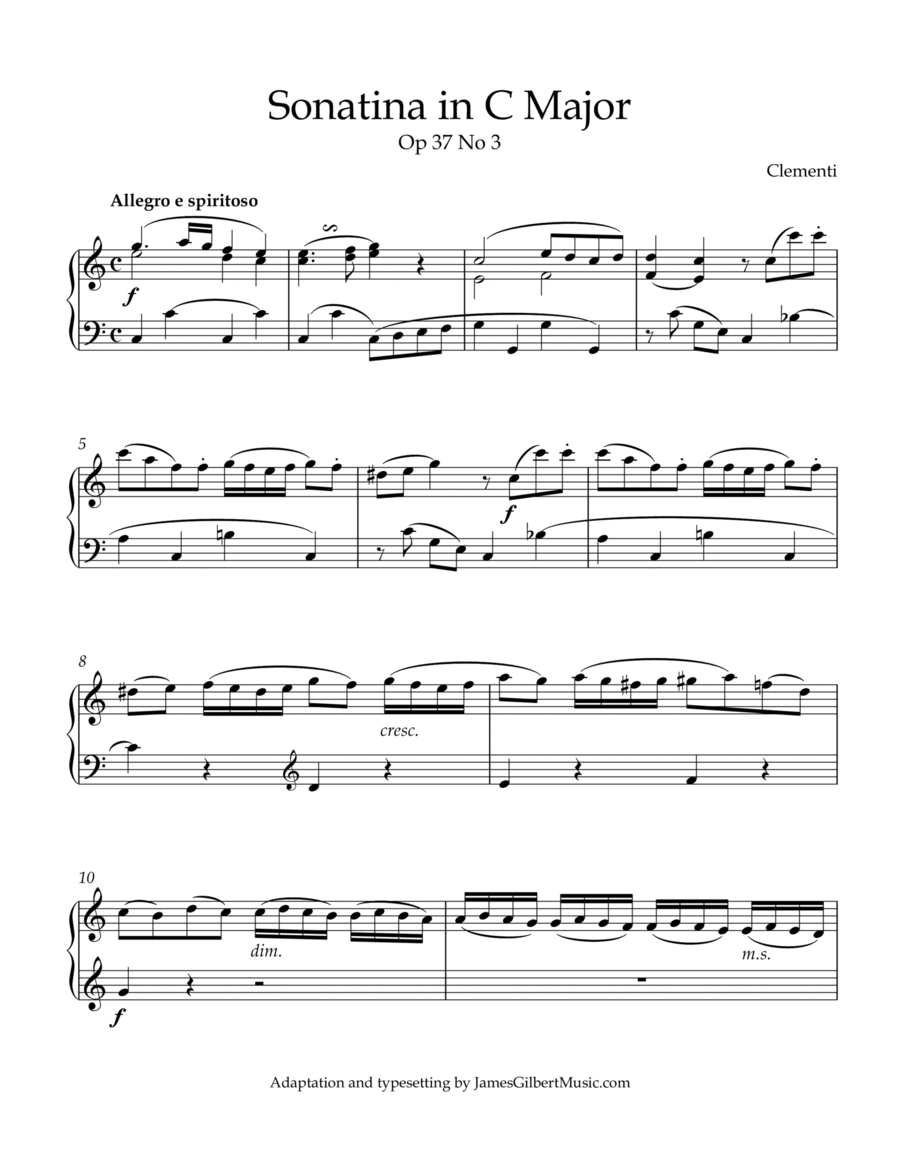 Sonatina Opus 37, Number 3