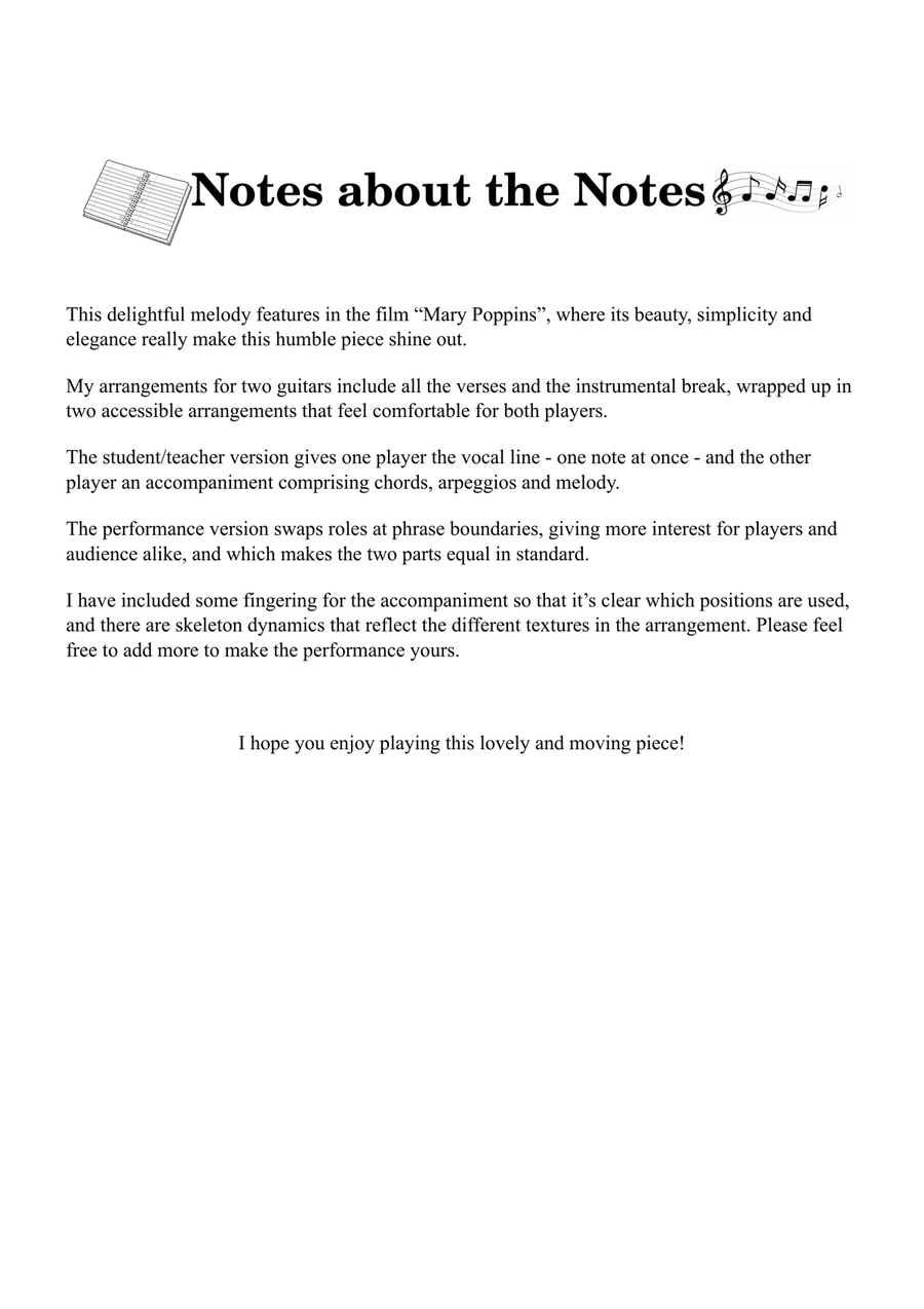 Feed The Birds (tuppence A Bag) Guitar scores gallery preview page 3