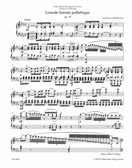 Grande Sonate pathetique C minor op. 13