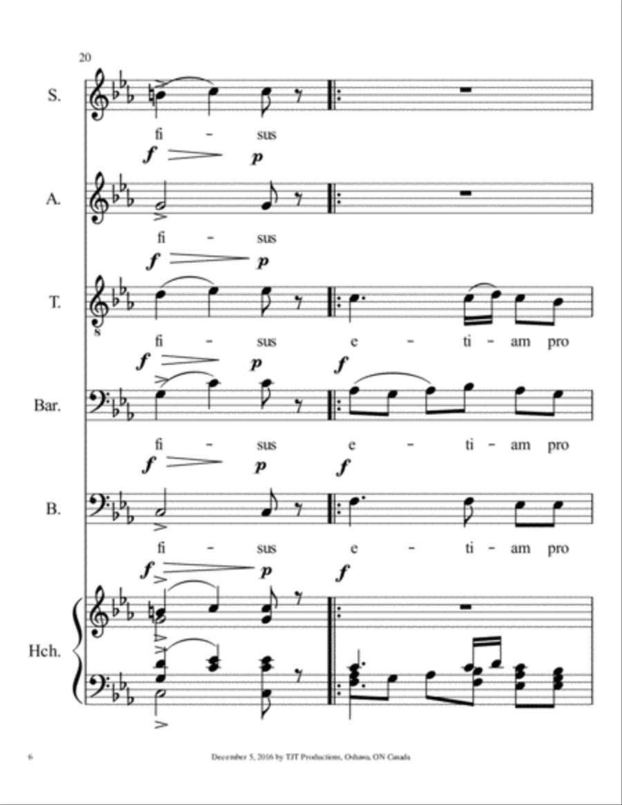 Crucifixus Choir scores gallery preview page 6