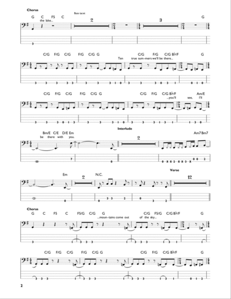 Roundabout Bass Guitar scores gallery preview page 2