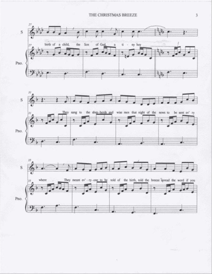 The Christmas Breeze Voice Solo scores gallery preview page 3