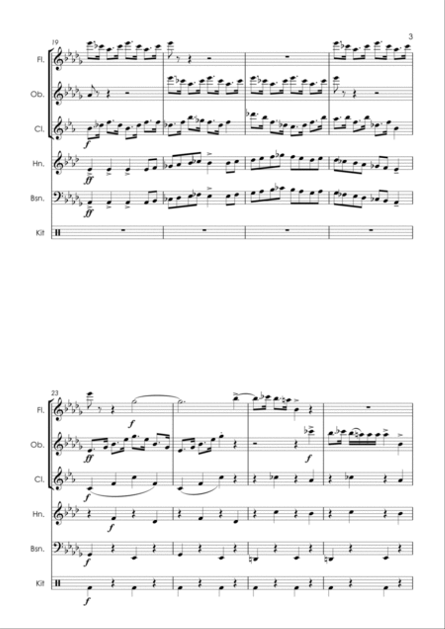 Dance Of The Knights Woodwind Quintet scores gallery preview page 5