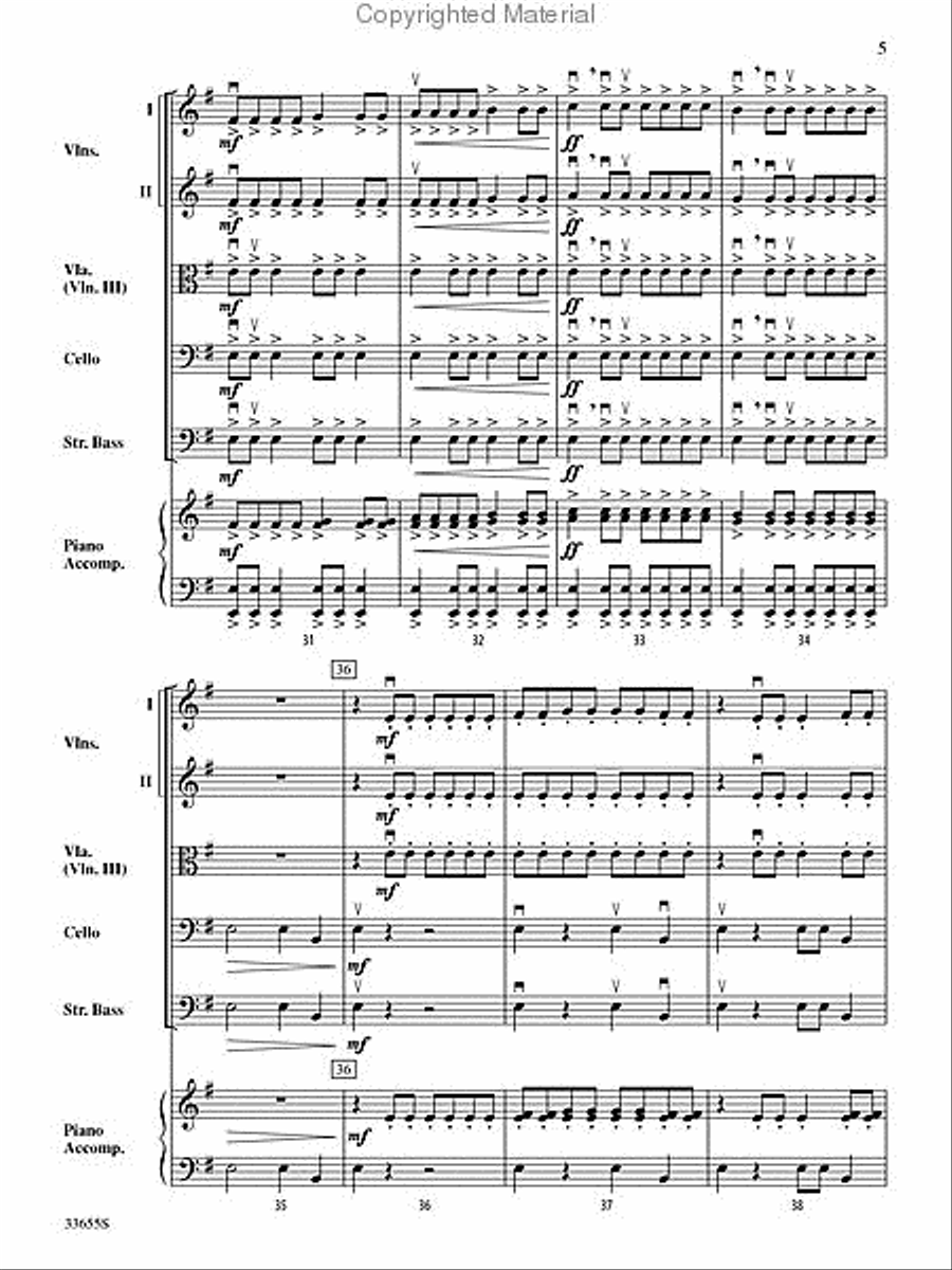 Battle of the Ancient Dragons String Orchestra scores gallery preview page 5