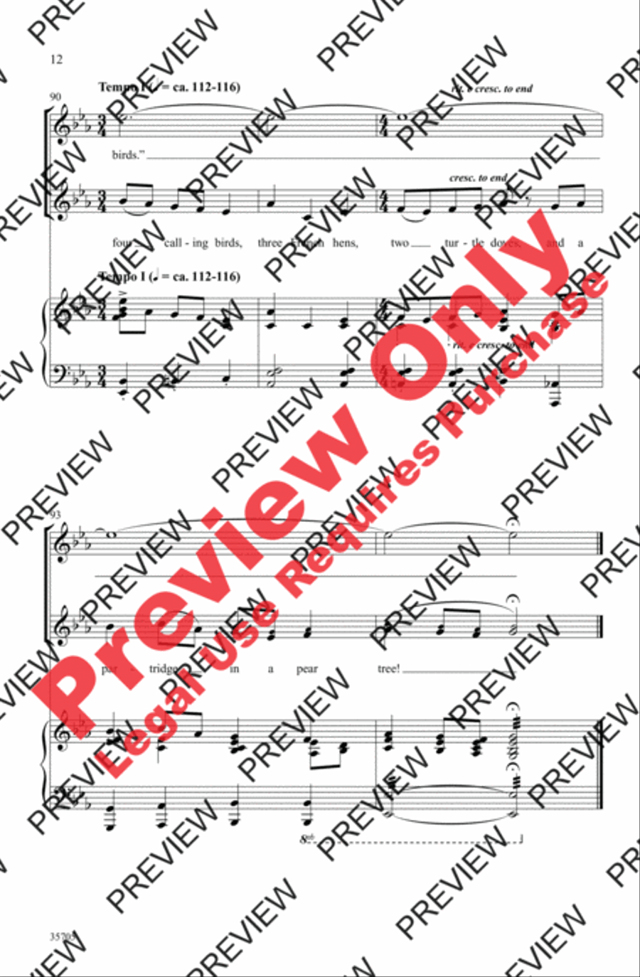 The Twelve Days After Christmas 2-Part scores gallery preview page 12