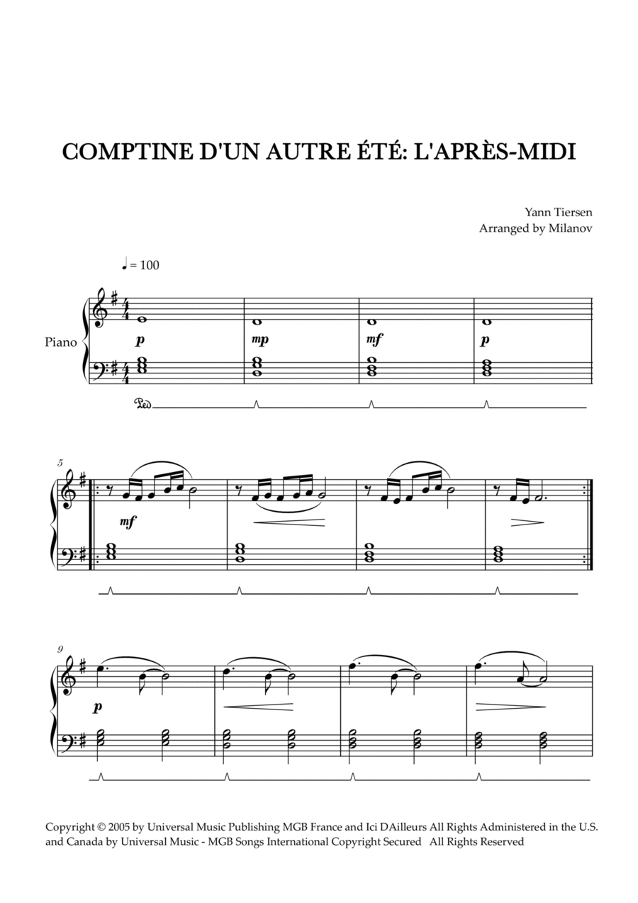 Comptine D'un Autre Été: L'après-midi