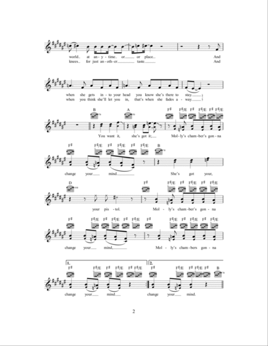 Molly's Chambers Molly's Chambers Piano scores gallery preview page 2