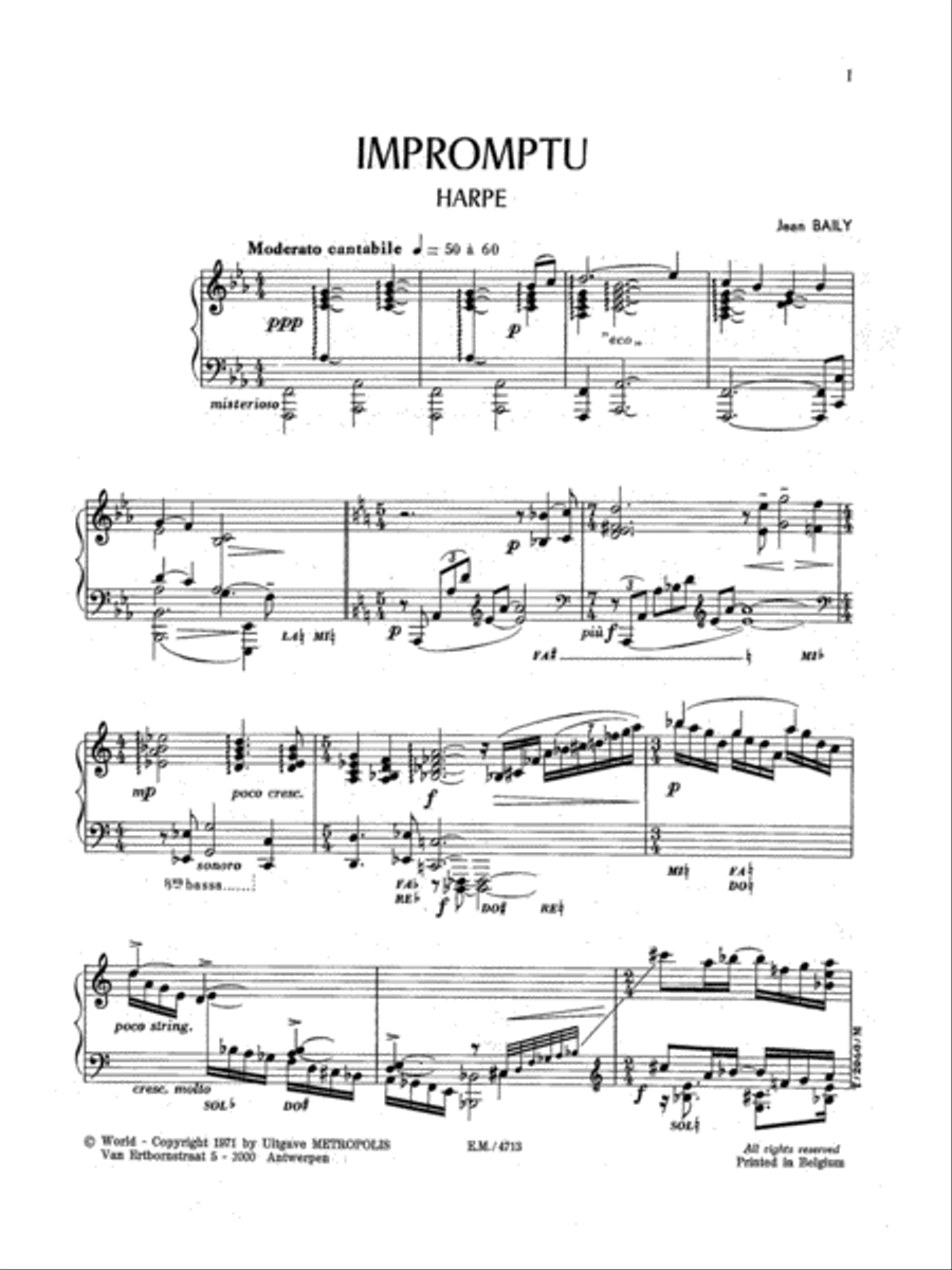 Impromptu for Harp Impromptu for Harp Harp scores gallery preview page 2