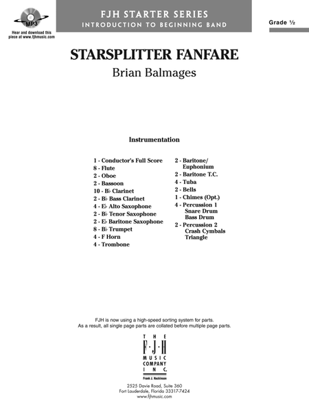 Starsplitter Fanfare: Score