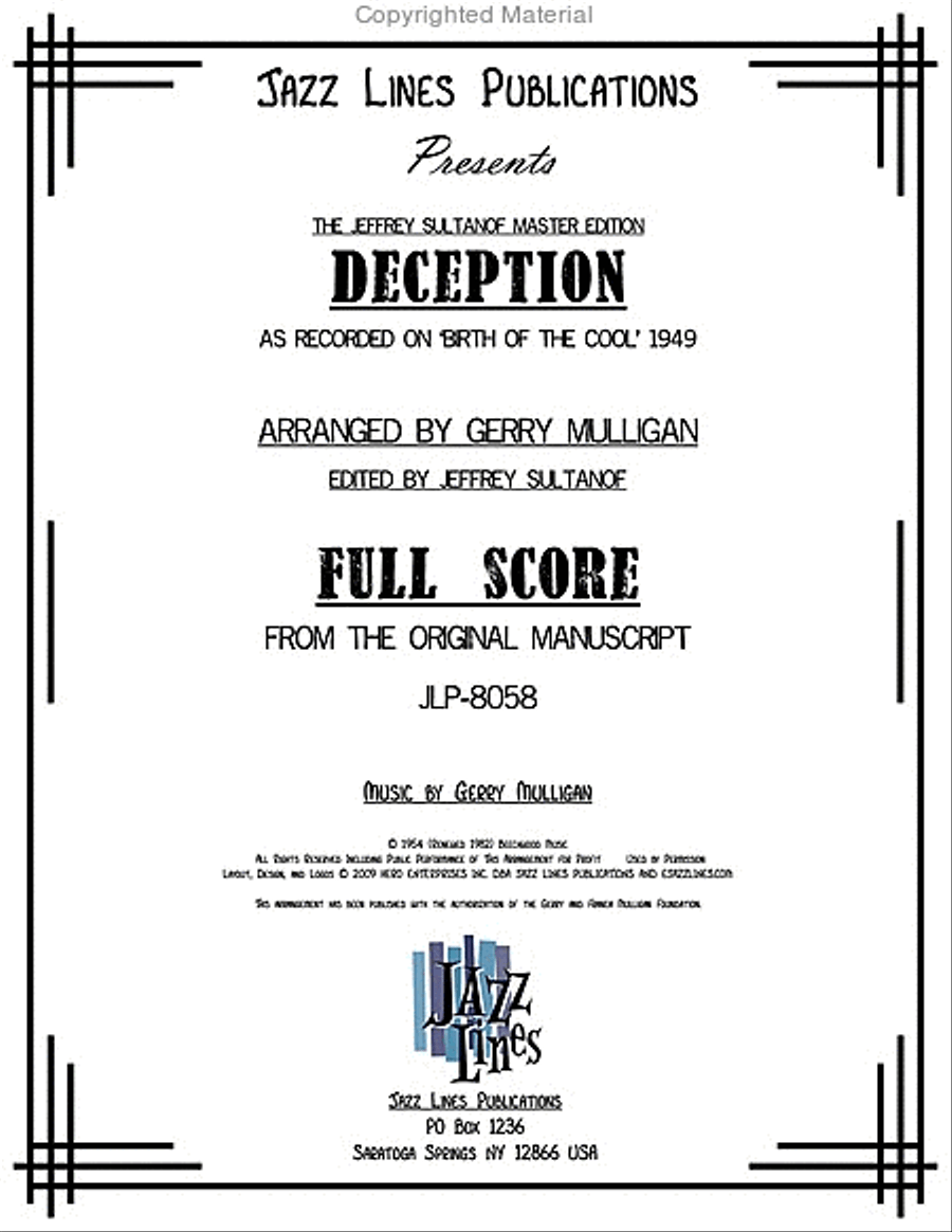 Deception Baritone Saxophone scores gallery preview page 2