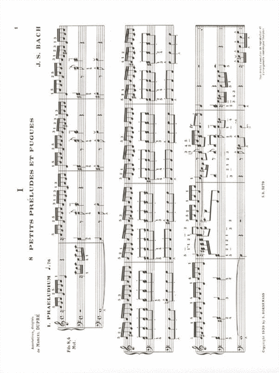Johann Sebastian Bach - Oeuvres Completes Pour Orgue (Edition De Marcel Dupre, Vol. 5)