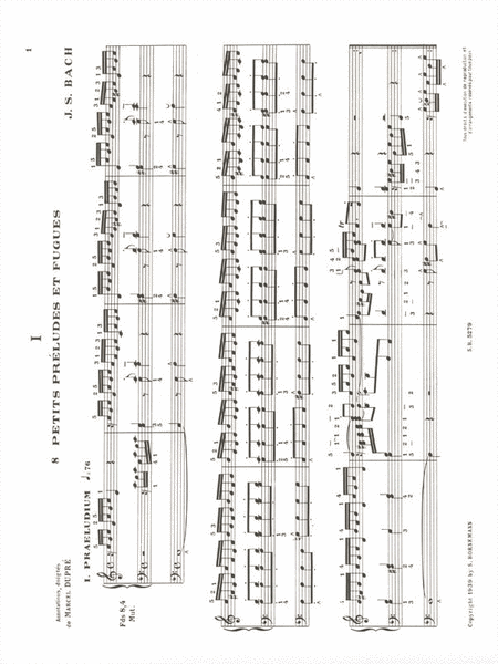 Johann Sebastian Bach - Oeuvres Completes Pour Orgue (Edition De Marcel Dupre, Vol. 5) by Johann Sebastian Bach Organ - Sheet Music