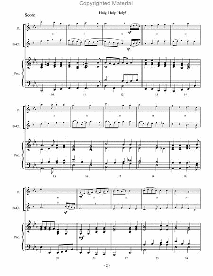 Holy, Holy, Holy, Lord God Almighty! Clarinet scores gallery preview page 3