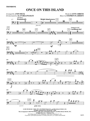 Once on This Island: A Choral Medley: 1st Trombone