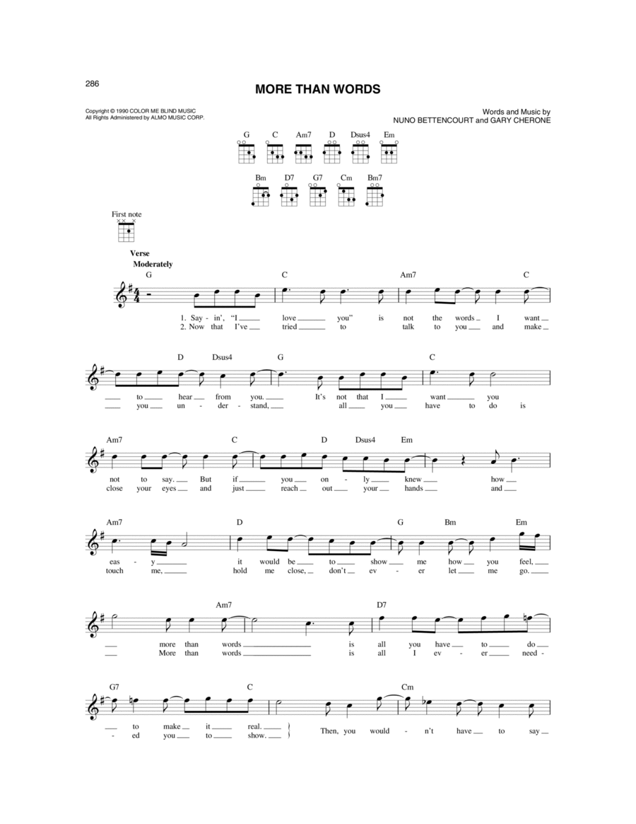 More Than Words More Than Words Mandolin scores gallery preview page 1