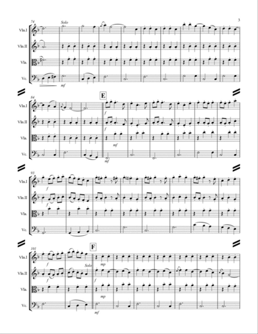 Cielito lindo (for String Quartet) String Quartet scores gallery preview page 4