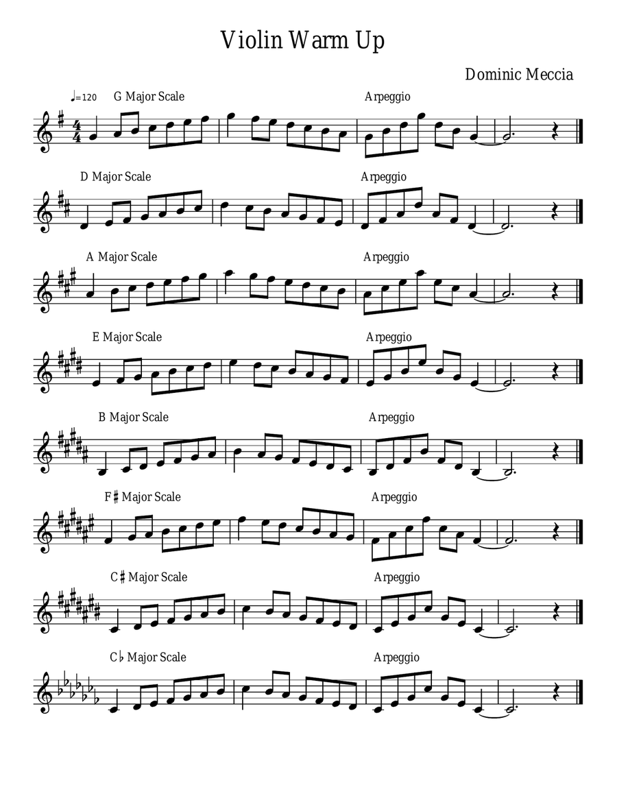 Violin warm best sale up