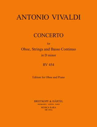 Book cover for Concerto in D minor RV 454