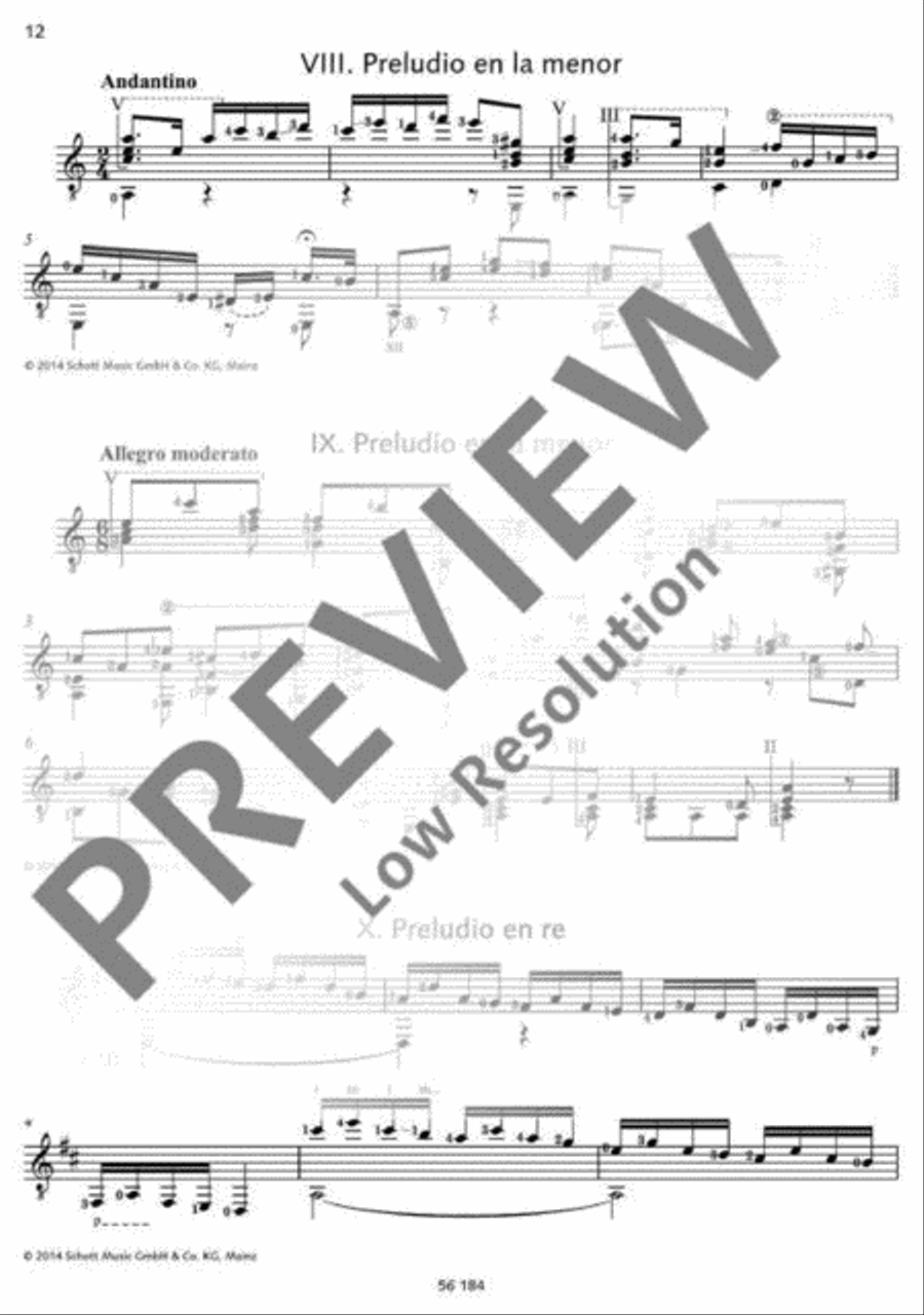 Tárrega for Guitar Classical Guitar scores gallery preview page 13
