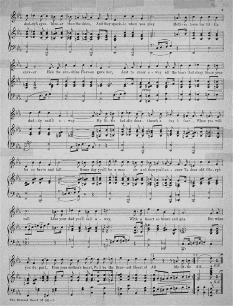 The Bravest Heart of All. Song Voice scores gallery preview page 2