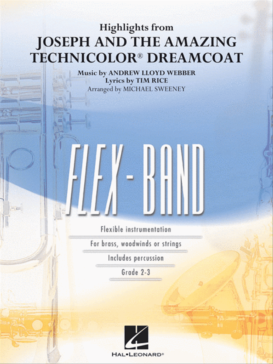 Highlights from Joseph and the Amazing Technicolor Dreamcoat Concert Band scores gallery preview page 1