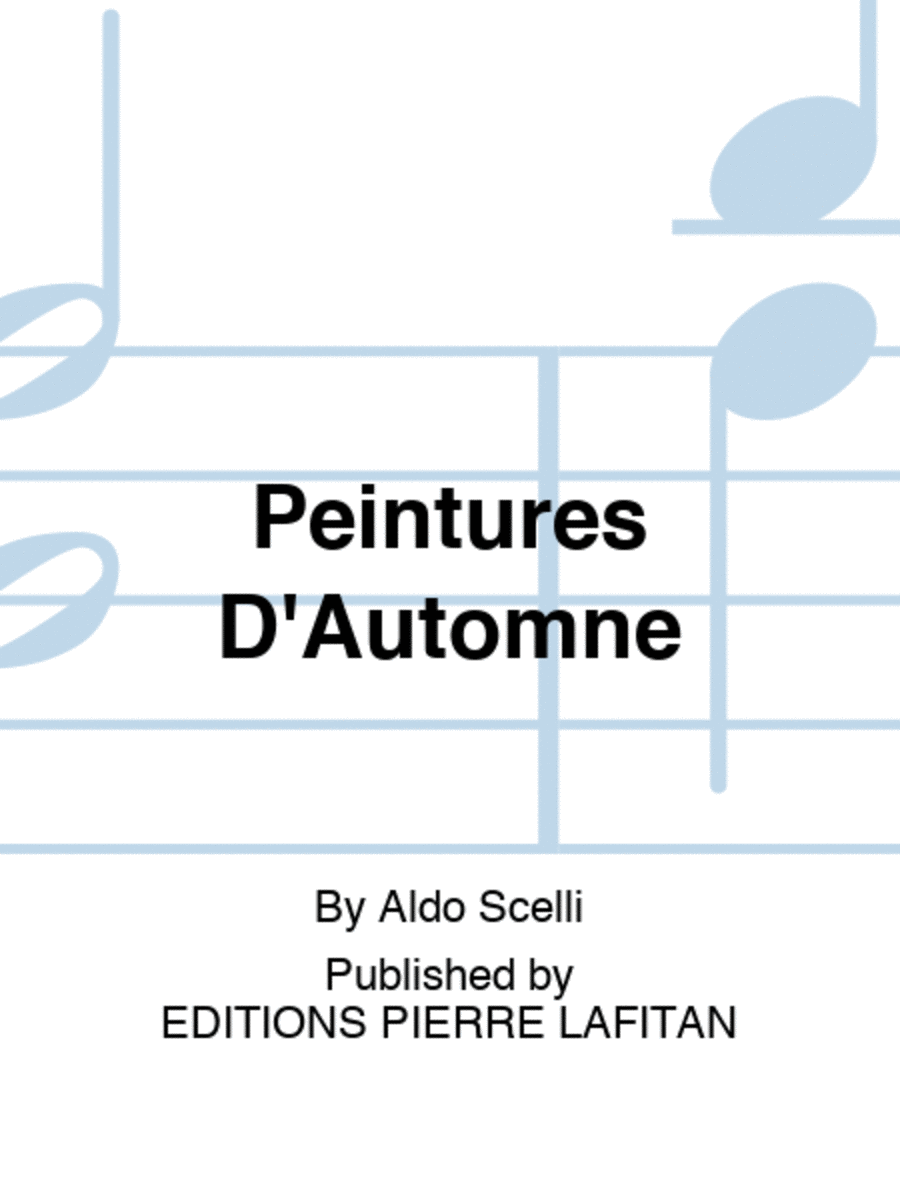 Peintures D'Automne Violin Solo scores gallery preview page 1