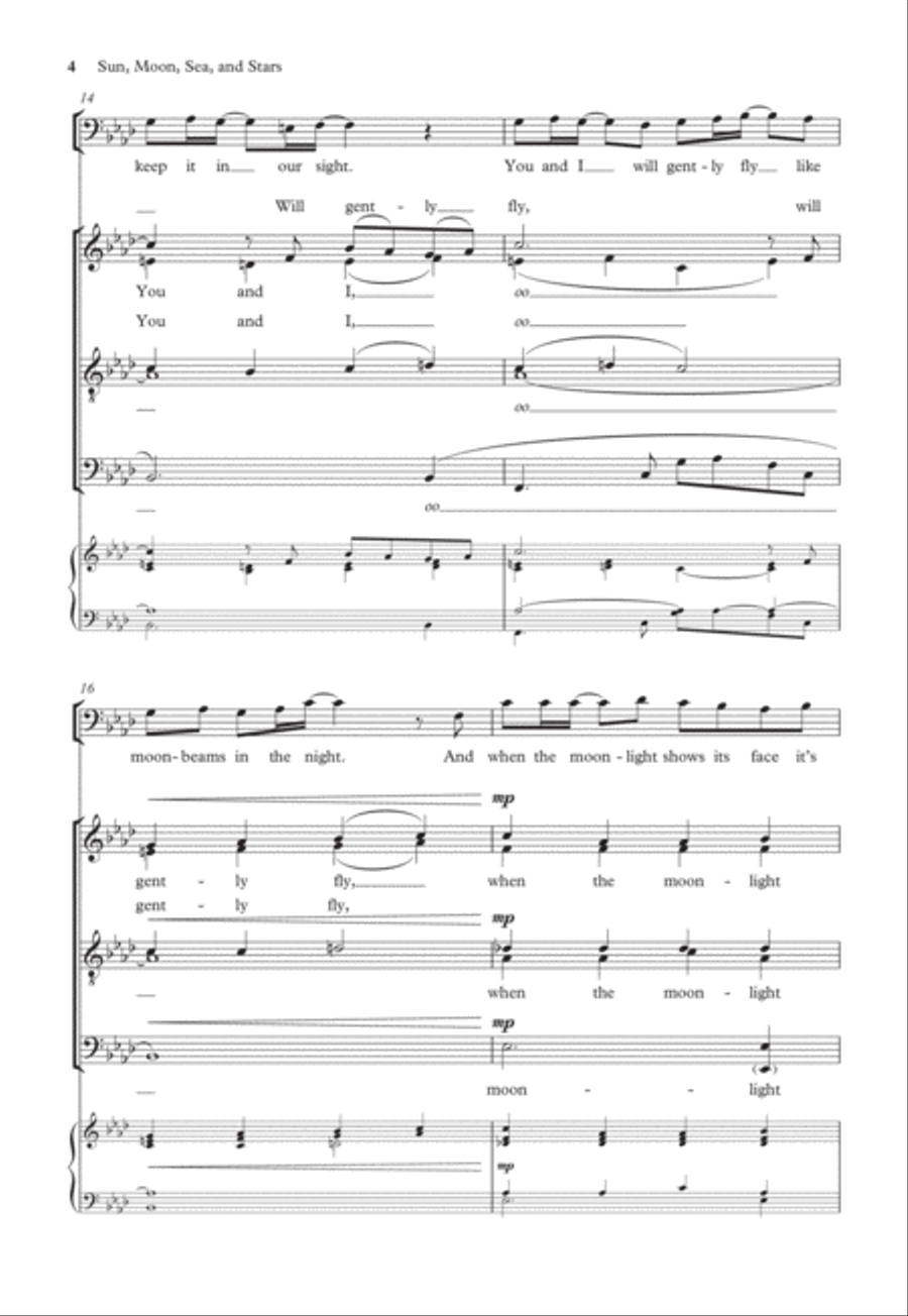 Sun, Moon, Sea, and Stars Choir scores gallery preview page 4