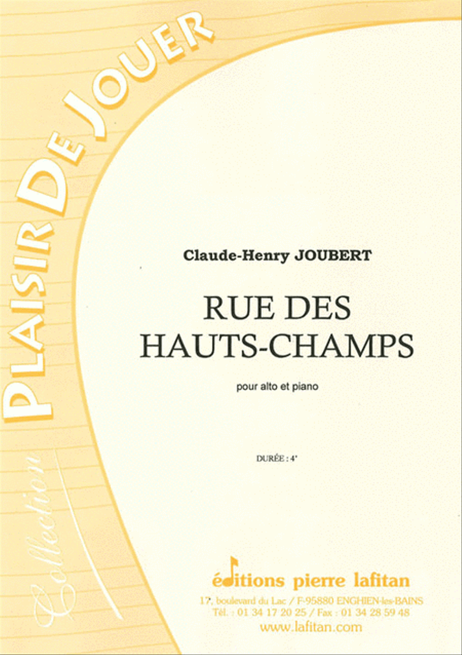 Rue Des Hauts-Champs Piano Accompaniment scores gallery preview page 1