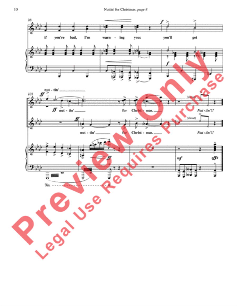 Nuttin' for Christmas Women's Choir scores gallery preview page 10