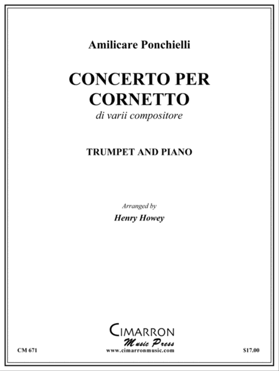 Concerto per Cornetto Op. 198, Partitura N. 184 Cornet scores gallery preview page 1