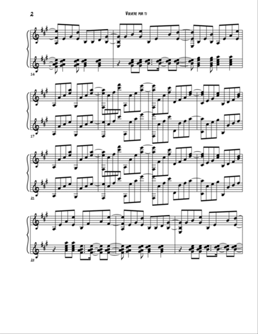 VOLVERE POR TI VOLVERE POR TI Guitar Solo scores gallery preview page 2