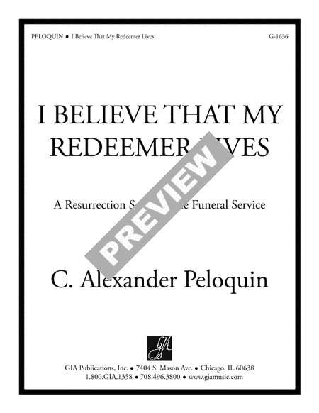 I Believe That My Redeemer Lives