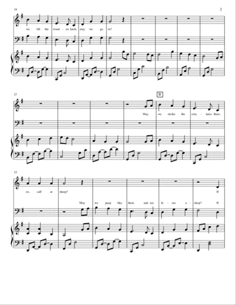 How Far Is It To Bethlehem? for SATB and Piano 4-Part scores gallery preview page 3