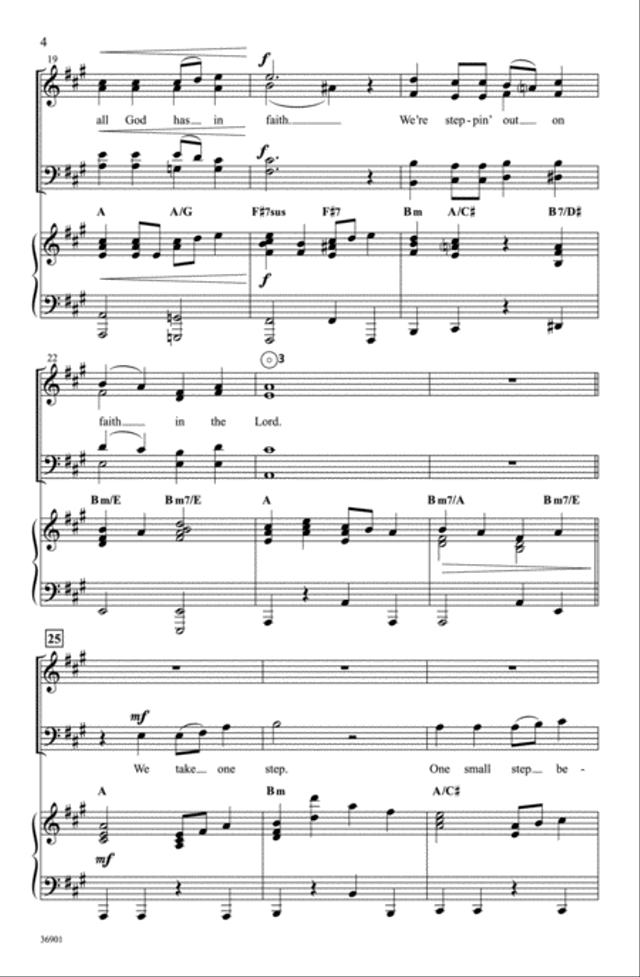 Steppin' Out on Faith Choir scores gallery preview page 4
