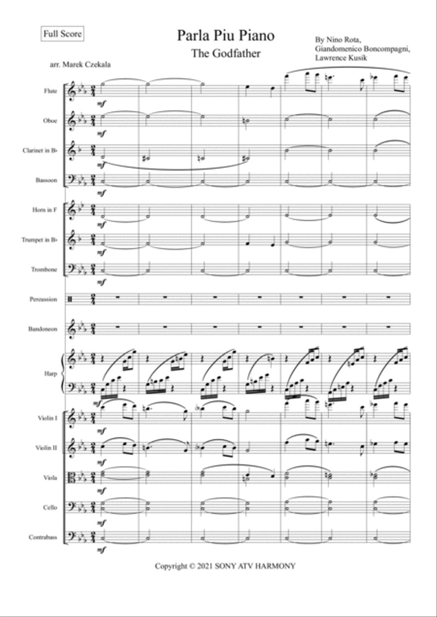 Parla Piu Piano Chamber Orchestra scores gallery preview page 2