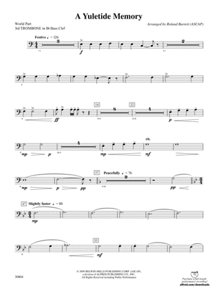 A Yuletide Memory: (wp) 3rd B-flat Trombone B.C.