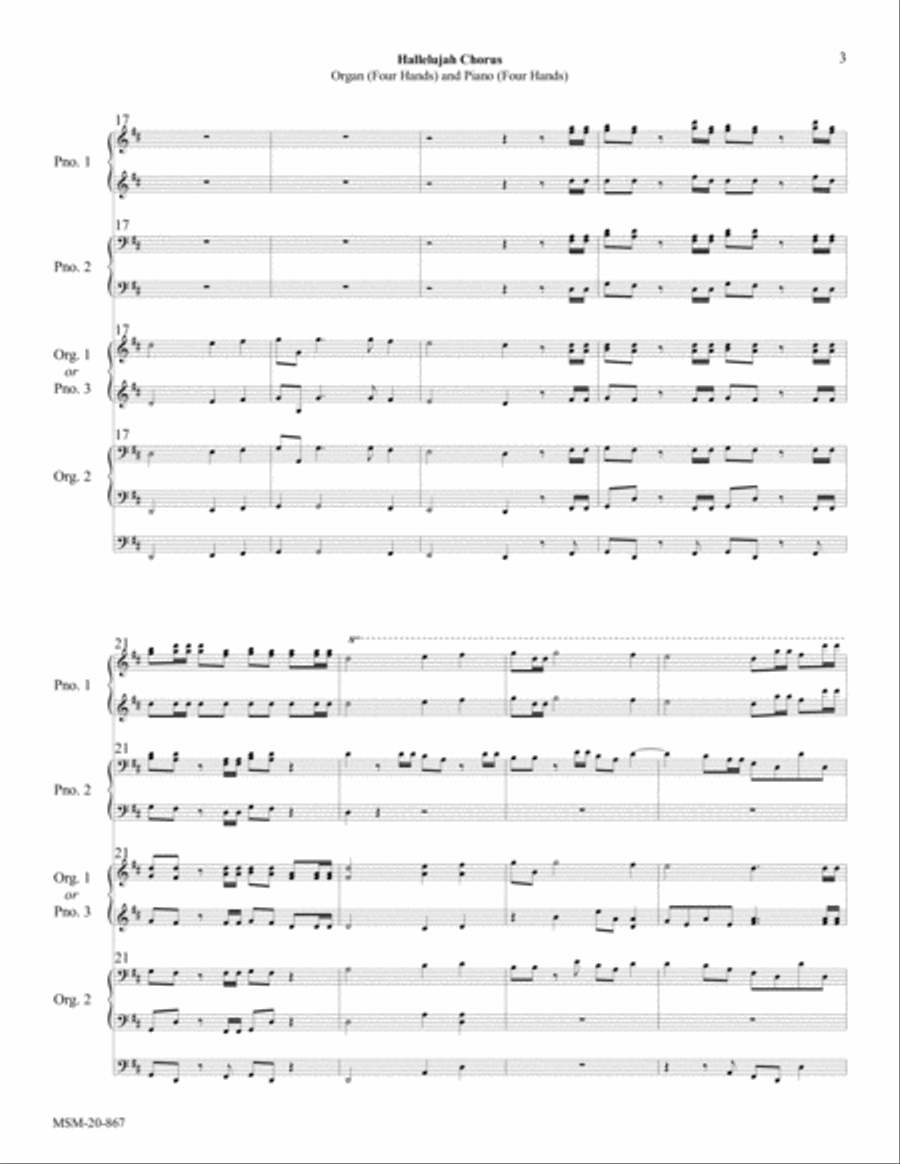 Hallelujah Chorus Hallelujah Chorus Choir scores gallery preview page 3